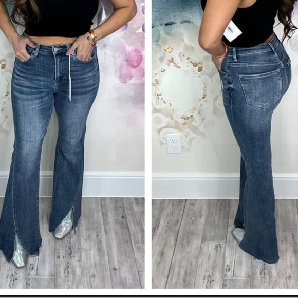 Risen Twisted Delight Split Hem Jeans - Picture 2 of 2